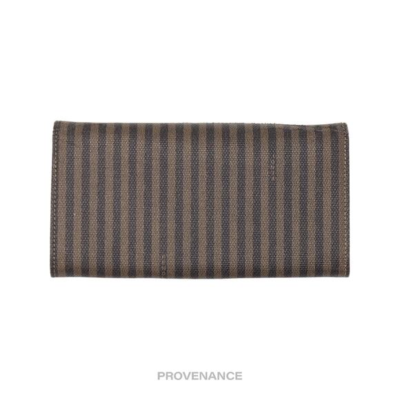 🔴 Fendi Snap Long Wallet - Striped Pequin - Picture 2 of 10